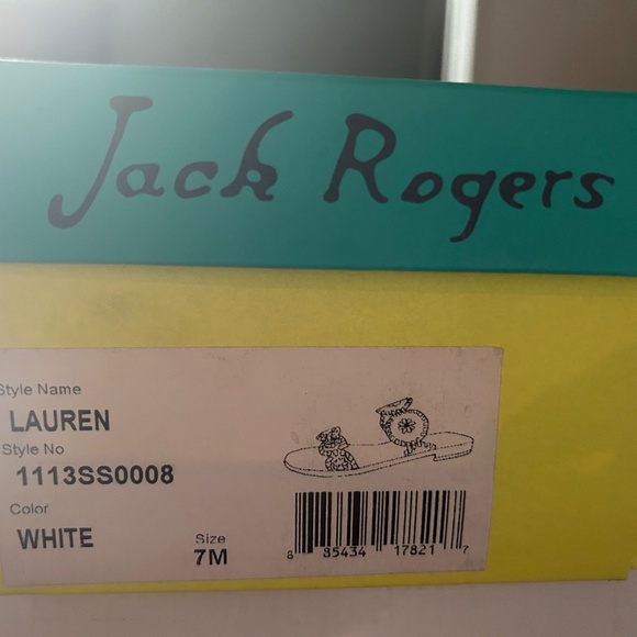 Jack Rogers White ‘Lauren’ Sandal - Picture 1 of 6